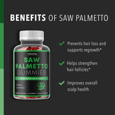 "Back label of Havasu Saw Palmetto Gummies showing usage directions and ingredients list"